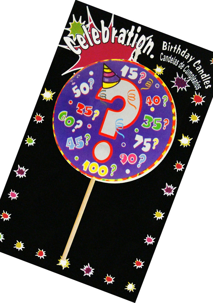 7443001882603 Celebration Birthday Pick "Signo Interrogación Azul"