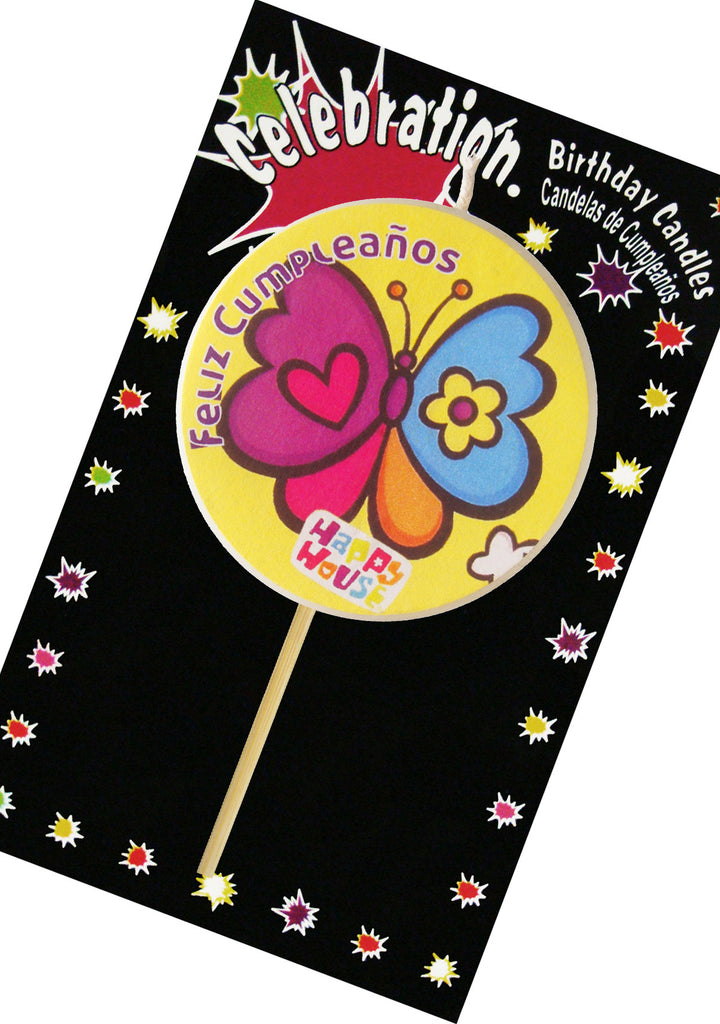 7443001882689 Celebration Birthday Pick "Happy House Mariposa"