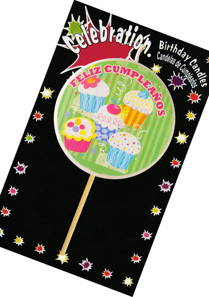 7443001882719 Celebration Birthday Pick "Cupcakes Feliz Cumpleaños"